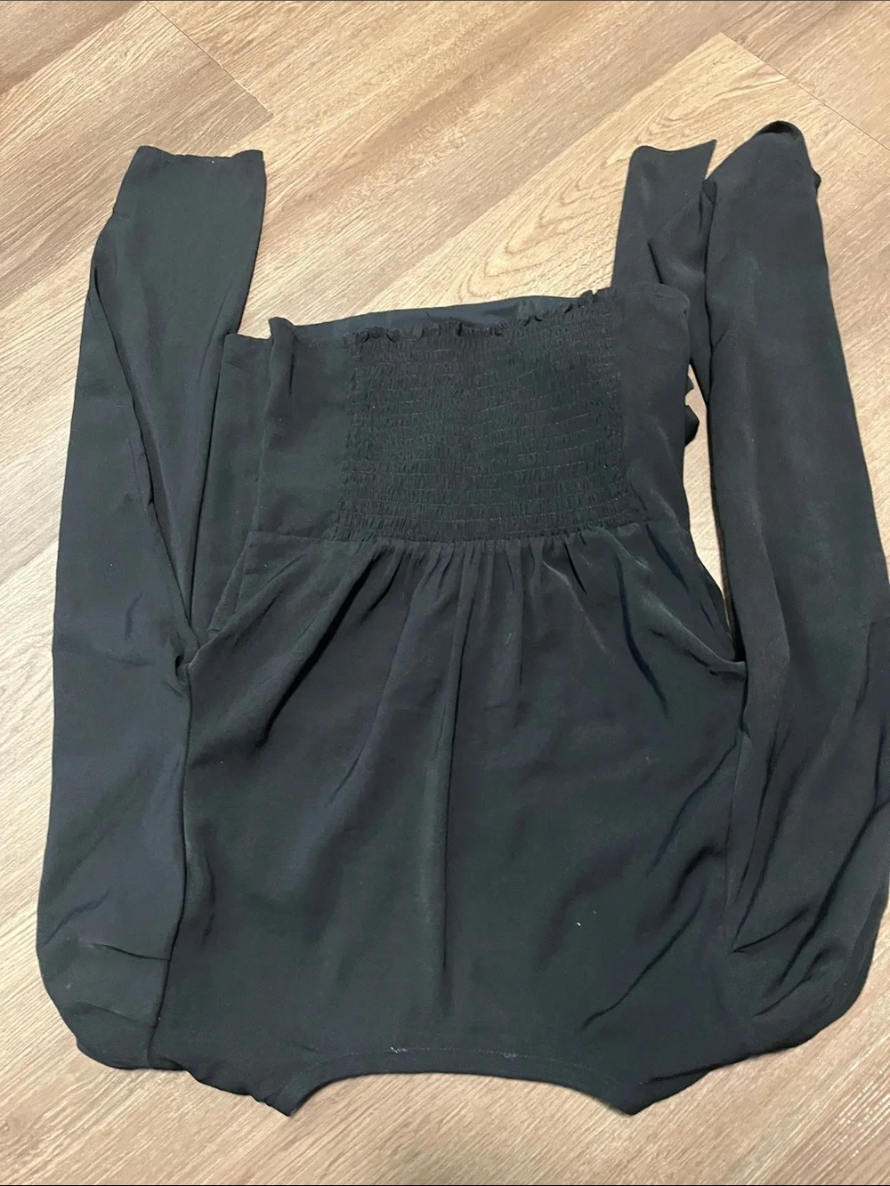 Abercrombie & Fitch Black Wrap Blouse with Side Knot